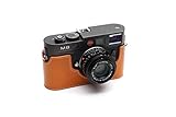 Zakao Étui pour Leica M8 en cuir véritable fait à la main pour appareil photo Leica M8 M9 M9P M E avec dragonne (jaune)