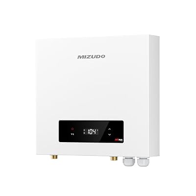 Mizudo 36kW Tankless Water Heater Electric, 240 Volt Instant Hot Water Heater, Up to 8.7 GPM for the Whole House Shower, 5-6 Points of Use, with LED Digital Display, Copper Cup Heating Element