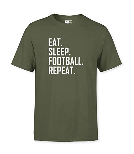 T-shirt football imprimé vert XL fini les hauts inconfortables
