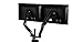 Produktbild Gelid Solutions FlexMount Monitorhalter - Gasfeder Monitorhalter Tischhalter mit 2 Armen für 2 Monitore - 2 Eingebauter USB-Hub - Tragfähigkeit: 8 kg pro Arm - VESA 100/75