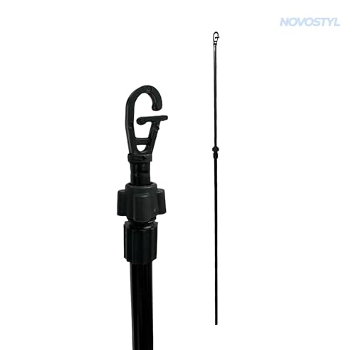 2 X Heavy Duty Metal Telescopic Extendable Home Garden Washing Line Clothes Laundry Support Pole Props Outdoor Indoor Airer Rope String Extenedable from 1.3 to 2.4M - Image 3