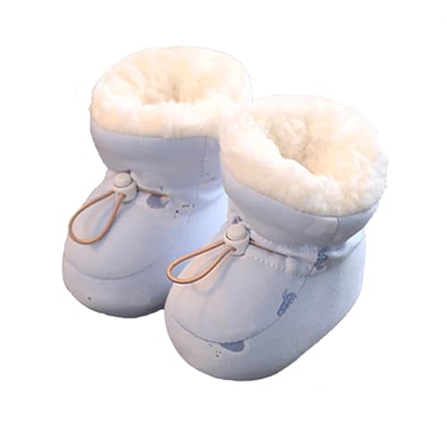Warm Fur Baby Boots,Warm Cozy Fleece Baby Booties,Fur Baby Boots with Drawstring Infant Winter Boots