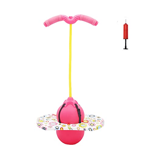 2 Pcs Pogo Ball With Handle - Bounce Balance Jumper Ball For Kids & Adults, Indoor Outdoor Play, Includes Pump