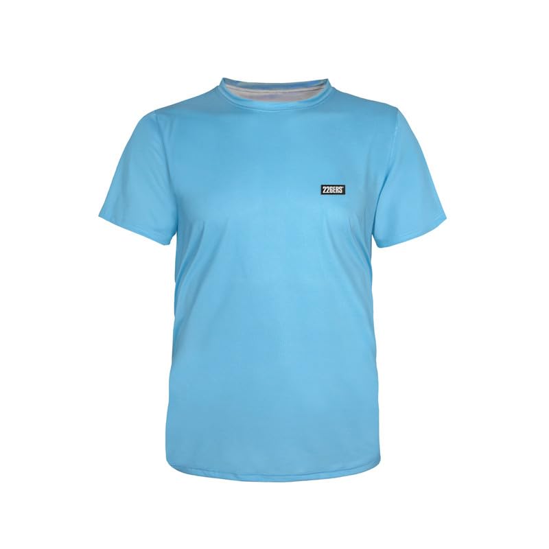 226ERS - Colore Block Maglietta a maniche corte, ideale per corsa e trail running, in poliammide ed elastan, modello rilassato, taglio laterale e gonna posteriore, maglietta sportiva