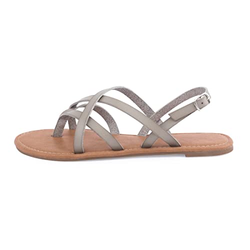 Image of Huayuanwell Women's Gladiator Flat Sandals Fisherman Strappy Sandals Ankle Strap Sandals
