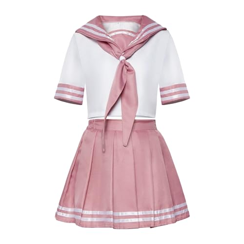 Disfraz de cosplay Astolfo anime para niñas, falda rosa miniatura 3
