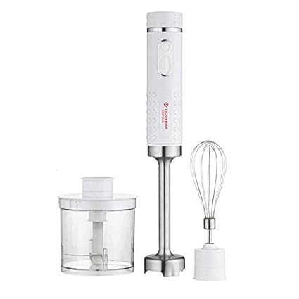DUVERRA 500W 3 IN 1 Hand Blender with Stainless Steel Body and Blade (White)