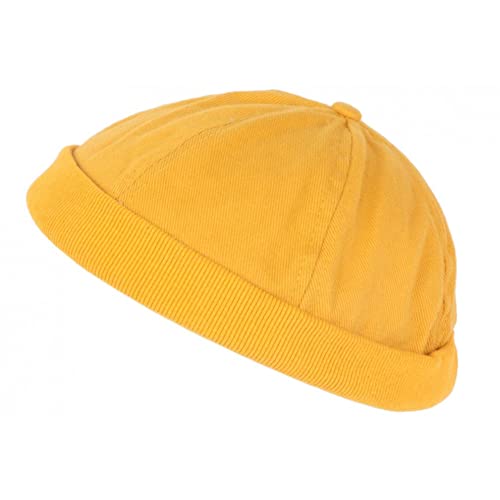 Bonnet docker jaune en coton Hodok mode mixte pour homme et femme