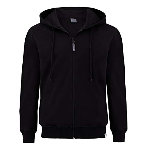 IMAKO® Herren sportlicher Herren Kapuzenpullover Kapuzenjacke Hoody Sweatshirt, schwarz, Gr. XL Cover
