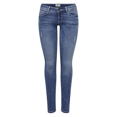 ONLY Women's Skinny Medium Blue Denim Jeans Cover