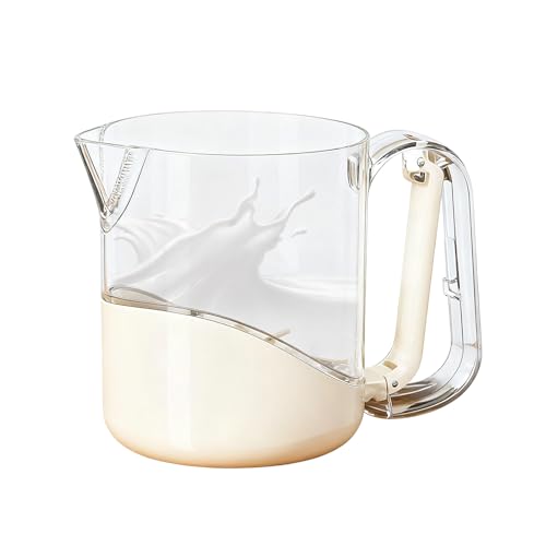 Vaso Batidor Semiautomático - 15,5x11,5x12 Cm, Agitador De Acero Inoxidable 304, Jarra Mezcladora De PC ABS | Batir Huevos Revolver Filtrar Medir Hornear Utensilios De Cocina Aplicación Culinaria Prep