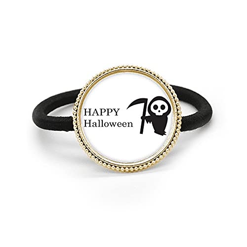 Accesorio Happy Ghost antitirones con goma banda de plata metalizada
