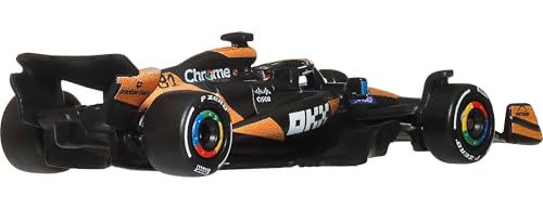 Image of Hot Wheels 1:64 Scale Premium Race Team MCLAREN - Driver 1 Die-Cast Formula 1 Collectible Toy Race Car with Real Riders Tires & Metal /Metal Body & Chassis