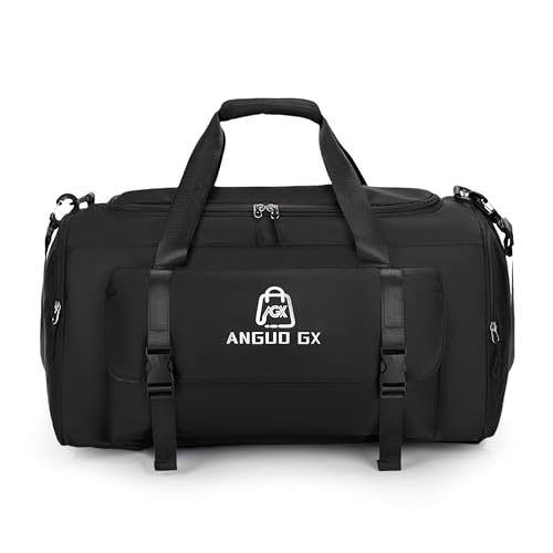 Bolsa grande de Viagem Esportiva academia Feminina, Grande Capacidade, Compartimento com Zíper e impermeável, alça de ombro e vira mochila (preto)