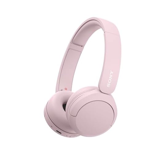 Sony WH-CH520 Wireless Headphones Bluetooth On-Ear Headset with Microphone and up to 50 Hours Battery Life with Quick Charging, Pink