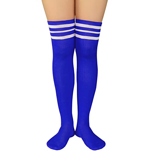 Image of Zando Womens Stripes Thigh High Socks Thigh Highs Casual Knee High Stockings