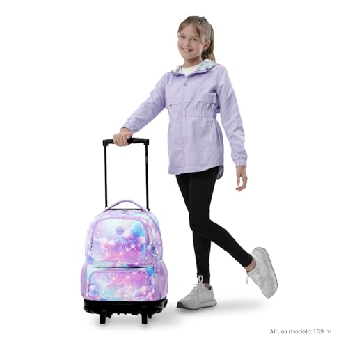 Mochila escolar con ruedas TOTTO SKL L maleta grande 25 L resistente con bolsillo botella 2