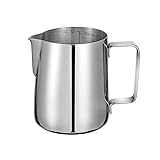☕Der Milchkännchen besteht aus Edelstahl 304 in Lebensmittelqualität, ist langlebig, hitzebeständig und rostfrei. Es ist perfekt, um Ihre persönliche Latte-Kunst für Kaffee oder Cappuccino zu basteln