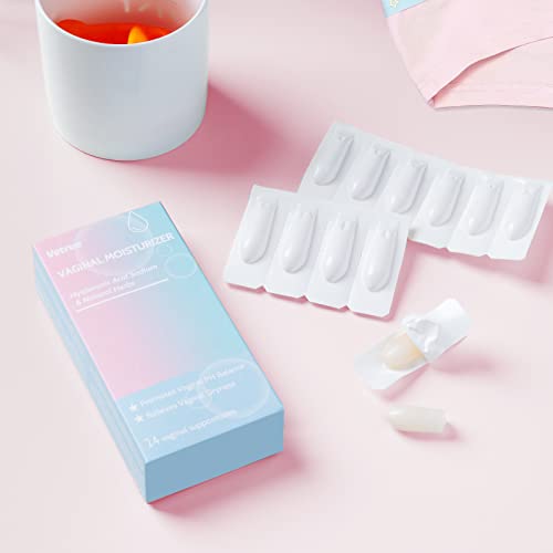 Image of Intimate Moisturizer, Vaginal Suppository for Dryness & Discomfort, Feminine Long Lasting Hydration Support with Hyaluronic Acid and Natural Herbs - PH Balance, Estrogen and Drug Free (24 Inserts)
