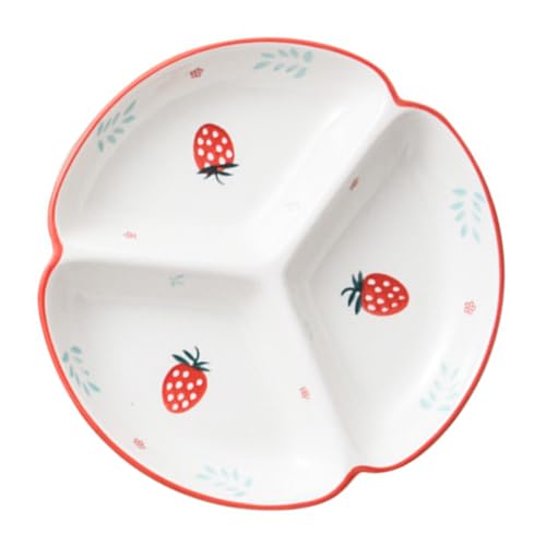 Wakauto Three Compartment Plate Stylish Breakfast Tray for Portion Control for and Everyday Use