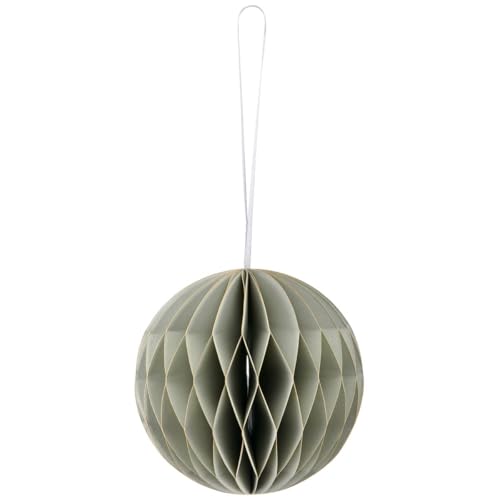 GASPER Weihnachtsanhänger Kugel Grau mit Magnetverschluss Ø 10 cm - Papier