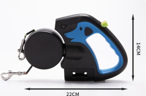 Laisse rétractable pour 2 chiens design premium pivotant 360° - 6