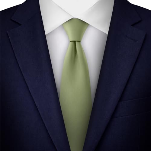 Image of Jacob Alexander Men's Slim Width 2.75 inch Solid Color Tie