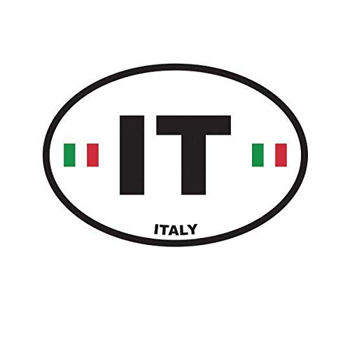 Calcomanía IT Italia ovalada para solucionar la identificación en parachoques