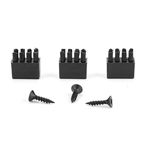 SolUptanisu Hostage Arrow Rest,3pcs Rest Replacement Black Plastic Arrow Brushes with 3pcs Screws Compatible with Arrow Rest Archery Bow