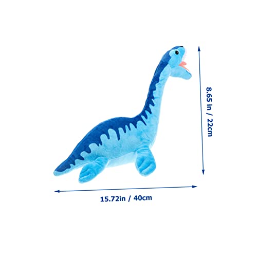 Toyvian Nessie Plush Toy - Soft Plesiosaurus Stuffed Animal for Kids Room Decoration and Sleep Companion, Blue, 40X25X22CM - Image 2