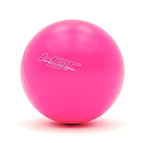 H.G.T Workout Ball - Pilates Ball - Barre Ball - Punching Ball - Mini Exercise Ball - Gym Ball - 12 Inch Exercise Ball - Home Gym Bundle with Ball Exercise - Yoga Exercise Ball Flex Ball - Pink