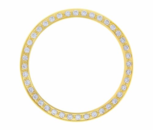 Ewatchparts GOLD CREATED DIAMOND BEZEL COMPATIBLE WITH 36MM ROLEX DATEJUST WATCH 16233 16234 16238