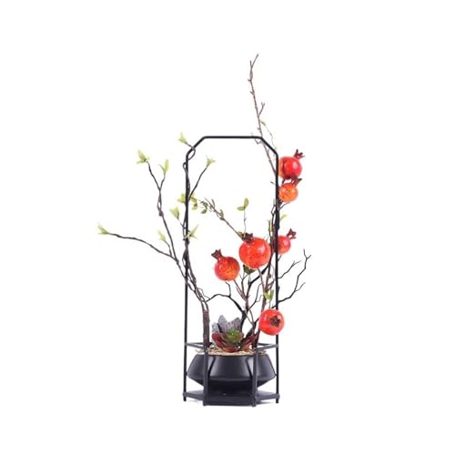 Simulation d'arbre à grenade artificiel avec vase | Décoration maison et bonsaï hôtel