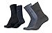 Produktbild bugatti Herren 4er Pack Logo + uni basic schwarz, jeans melange, Size:39-42, Farben:jea/ant