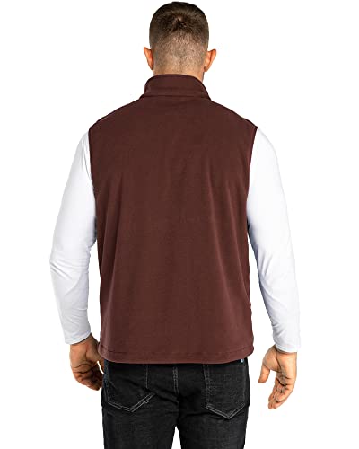 33,000ft Men's Fleece Gilets Lightweight Sleeveless Jacket Vest Windproof Bodywarmer Outerwear Golf Gilet With Zip Pockets for Hiking Cycling Running