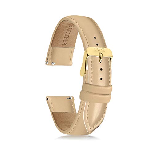 Bracelet de montre en cuir chic de 18mm et 20mm pour femme avec boucle élégante