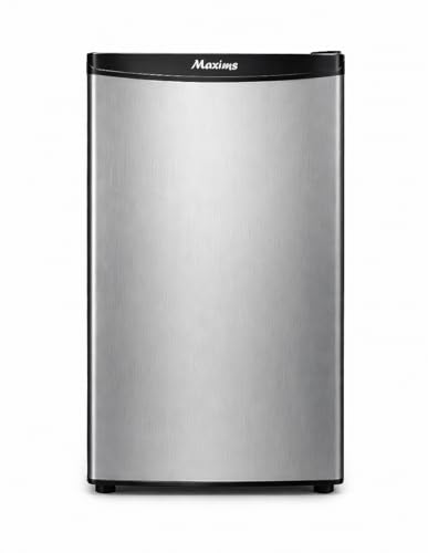 Lista de Frigobar Hisense los más recomendados. 48 Frigobar Maxims 90 L con Freezer, Plata, Puerta Reversible, Parrillas de Cristal Templado, Ideal para Espacios Reducidos