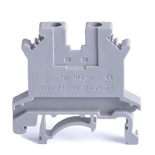 Terminal tipo tornillo UK-2.5B en carril Din para cable de 0,5-2,5mm²