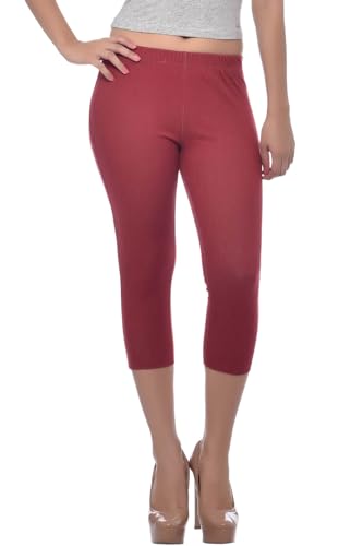 Image of Frenchtrendz Women's Cotton Modal Spandex Stretchable Slim Fit Jegging Capris