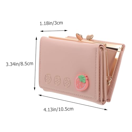 BESPORTBLE Compact Small Women Wallet PU Card Purse Lightweight Clutch with Coin Pocket for Outdoor Shopping Travel Stylish Pink Accessory2