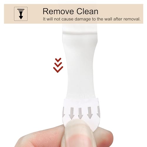 ZTVOWTO 24 Paar 2cm×4.6cm PowerStrips Klebeband, Posterstreifen, 48 Klettverschluss Selbstklebend für Bilder, Rahmen, Spiegel, Wanddekorationen und Beschilderung