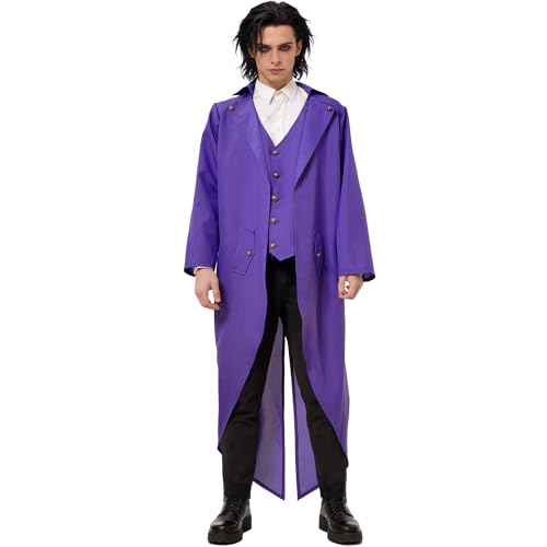 Wildarms Disfraz de Villano Elegante para Hombre, Abrigo Largo