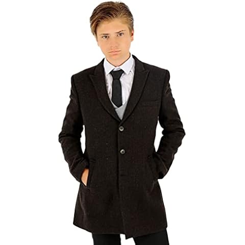 SIRRI Boys Classic Midi Length Brown Coat Cover