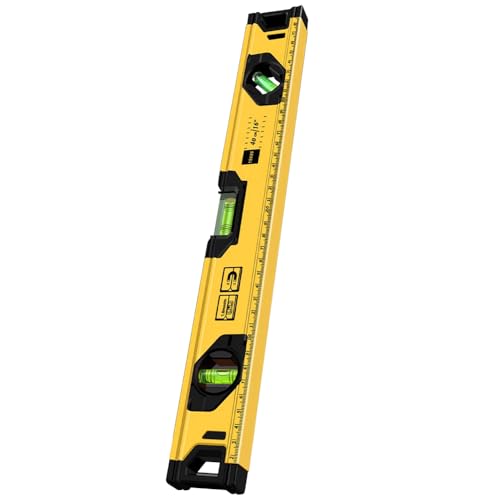 Spirit Level, Aluminium Alloy Spirit Level, 300 mm/12 Inch High Precision Magnetic Mini Level Tool with 3 Bubble 45°,90°,180° and Magnetic Base, Shock Proof Torpedo Level for Measurement