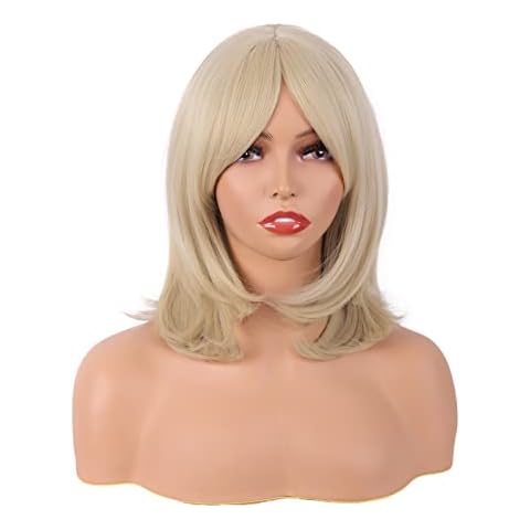 MapofBeauty 18 Inch Layered Bangs Synthetic Wig Cover
