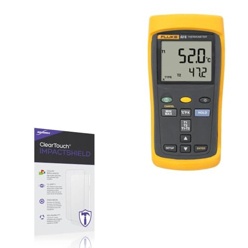 BoxWave Screen Protector Compatible With Fluke Fluke 52 II - ClearTouch ImpactShield (2-Pack), Impenetrable Screen Protector Flexible Film