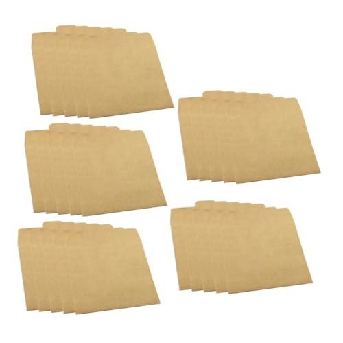 Cabilock 25pcs Multi-function Kraft Cd Envelopes Sealing Cd Pockets for Package Record Album Sleeves