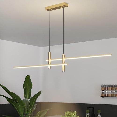 Luminaire chandelier suspendu îlot de cuisine avec lampe suspendue longue bande noire