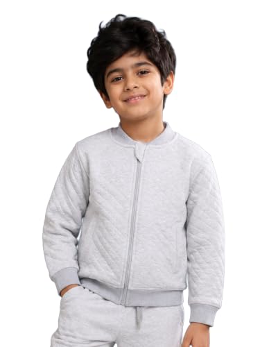 Image of KiddoPanti Boys & Girls Quilted Winter Jacket | 60% Cotton 40% Polyester Quilted Fabric | 2 Insert Pockets | Fron Zip Open | Kids Winterwear