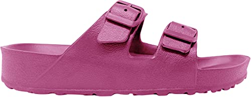 Hey Collection Women's Sandals Double Strap Adjustable EVA Flat Casual Comfort Footbed Slippers2